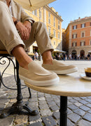 Men's Casual Beige Suede Loafers - 0241