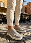 Men's Casual Gray Suede Loafers - 0241