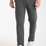 Anthracite sweatpants with drawstring waist and cuffed hems