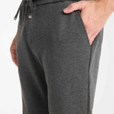 Anthracite sweatpants waistband with drawstring and side pockets