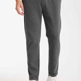 Anthracite sweatpants with drawstring waist and straight legs