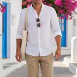 Beige bucket hat with wide brim, Ritar, worn by a man