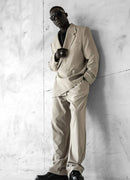 Men's Beige Oversized Suit - 0001
