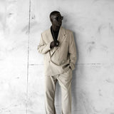 Men's Beige Oversized Suit - 0001