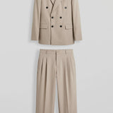 Men's Beige Oversized Suit - 0005