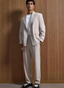 Men's Beige Oversized Suit - AKA
