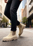 Men's Beige Suede Boots - 113