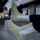 Men's Beige Suede Boots - 223