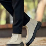Men's Beige Suede Boots - 2433