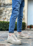 Men's Beige Suede Sneakers - 505