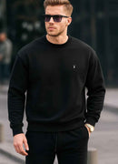 Men's Black Basic Sweatshirt - Michail