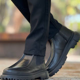 Men's Black Boots - 2433