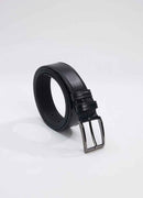 Men's Black Genuine Leather Belt - KMR