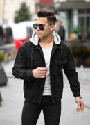 Men's Black Oversized Denim Jacket - LTC