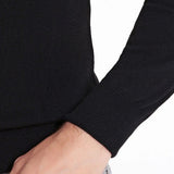 Men's Black Regular Fit Knit Sweater - HTU