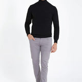 Men's Black Regular Fit Knit Sweater - HTU