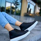 Men's Black White Boots - 258