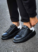 Men's Black White Sneakers - 295 - 1