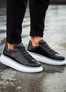 Men's Black White Sneakers - 295