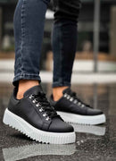Men's Black White Sneakers - 505