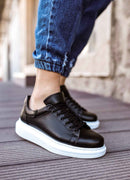 Men's Black White Sneakers - Apollo