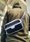 Men's Black White Tablet Bag - CH101