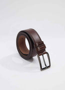Men's Brown Genuine Leather Belt - KMR