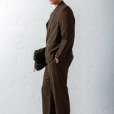 Men's Brown Oversized Suit - 0001