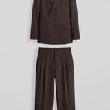 Men's Brown Oversized Suit - 0005