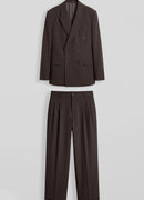Men's Brown Oversized Suit - 0005