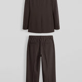 Men's Brown Oversized Suit - 0005