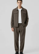 Men's Brown Relaxed Fit Suit - 0002
