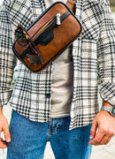 Men's Brown Tablet Bag - CH101
