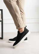 Men's Canvas Black Sneakers - 625