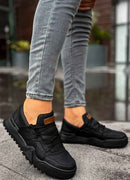 Men's Casual Black Sneakers - 067