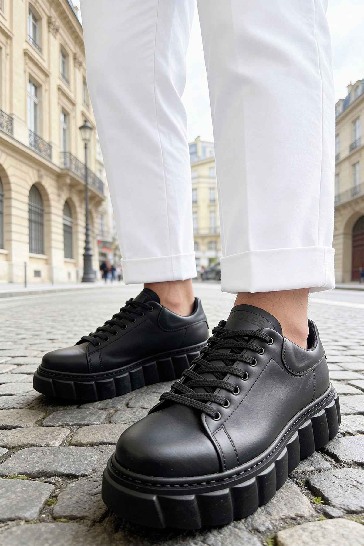 Men's Casual Black Sneakers - 144