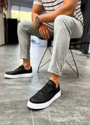 Men's Casual Black Sneakers - 153