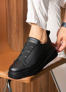 Men's Casual Black Sneakers - 2619