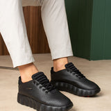 Men's Casual Black Sneakers - 2631