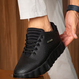 Men's Casual Black Sneakers - 2631
