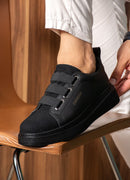 Men's Casual Black Sneakers - 2653