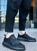 Herren-Casual-Sneaker aus schwarzem Wildleder – 0307