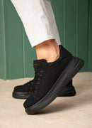 Zapatillas Casual de ante negras para hombre - 2623