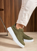 Zapatillas Casual de ante caqui para hombre - 2623