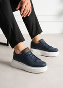 Men's Casual Navy Blue Sneakers - 985