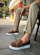 Men's Casual Tan Loafers - 417