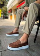 Men's Casual Tan Loafers - 421
