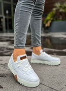 Men's Casual White Sneakers - 067