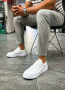 Men's Casual White Sneakers - 153