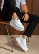 Men's Casual White Sneakers - 985